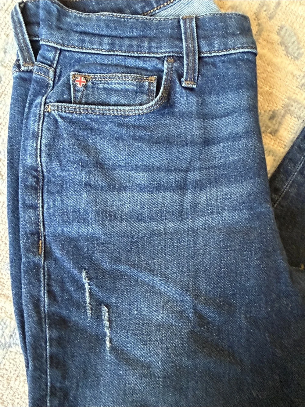 Hudson Jeans Skinny Jeans in Dark Blue Wash